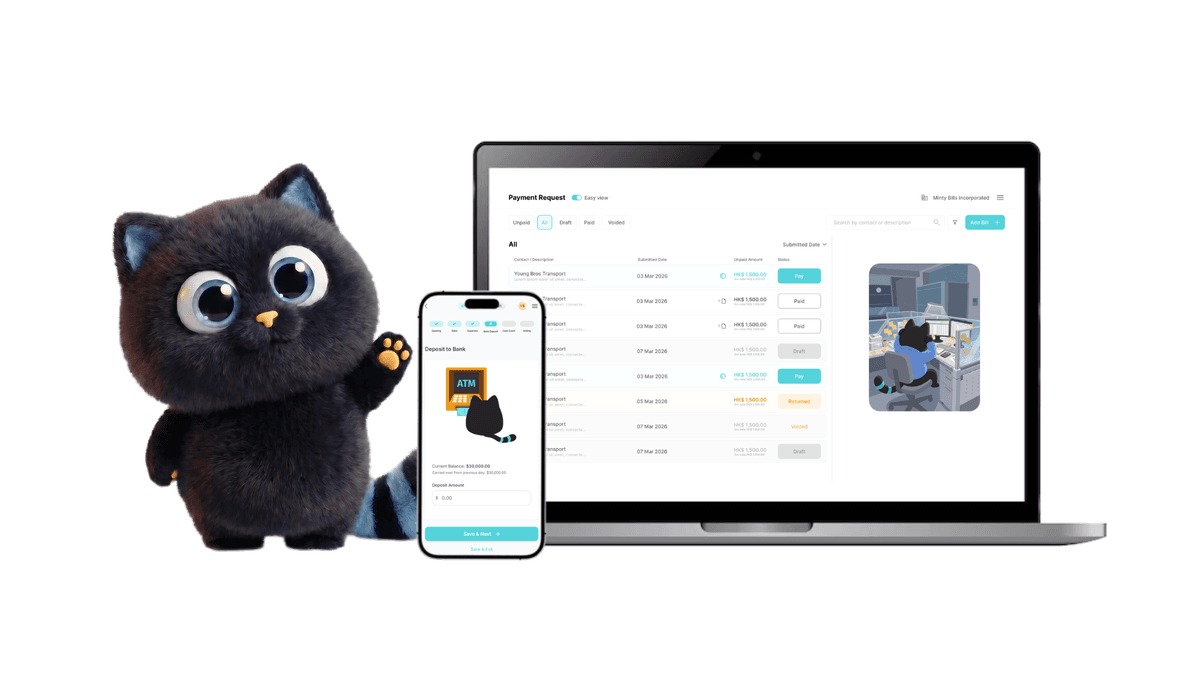 Daily Minty hero image showing a cat with a laptop and phone